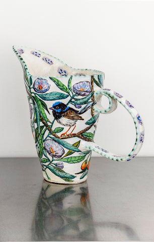 Fiona Hiscock - Kangaroo apple and blue wren pitcher