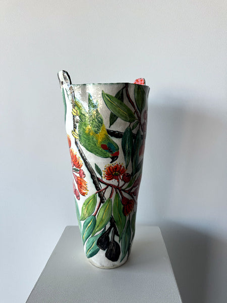 Fiona Hiscock - Musk lorikeet and ficifolia vessel